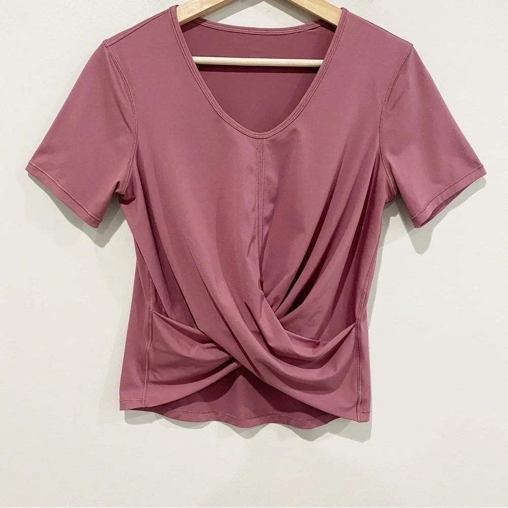 LULULEMON Do The Daily Short Sleeve Plumful W3CS6S Active Athleisure Size 8